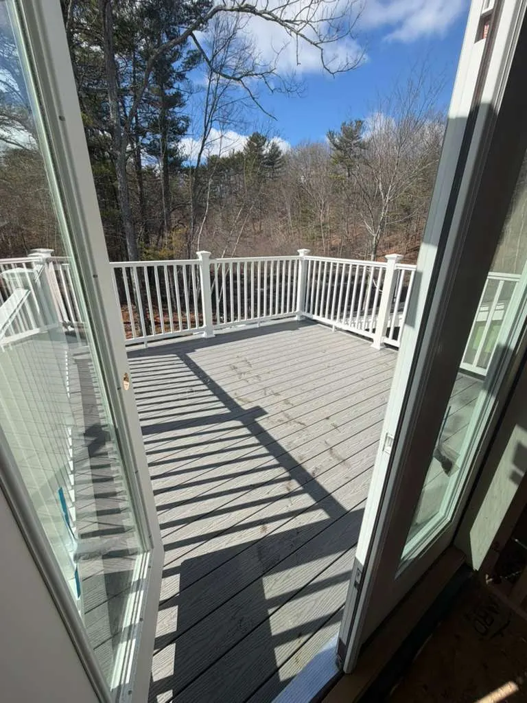 Composite deck set up as an outdoor living space